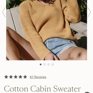 NWT Jenni Kayne Cotton Cabin Sweater- Mustard